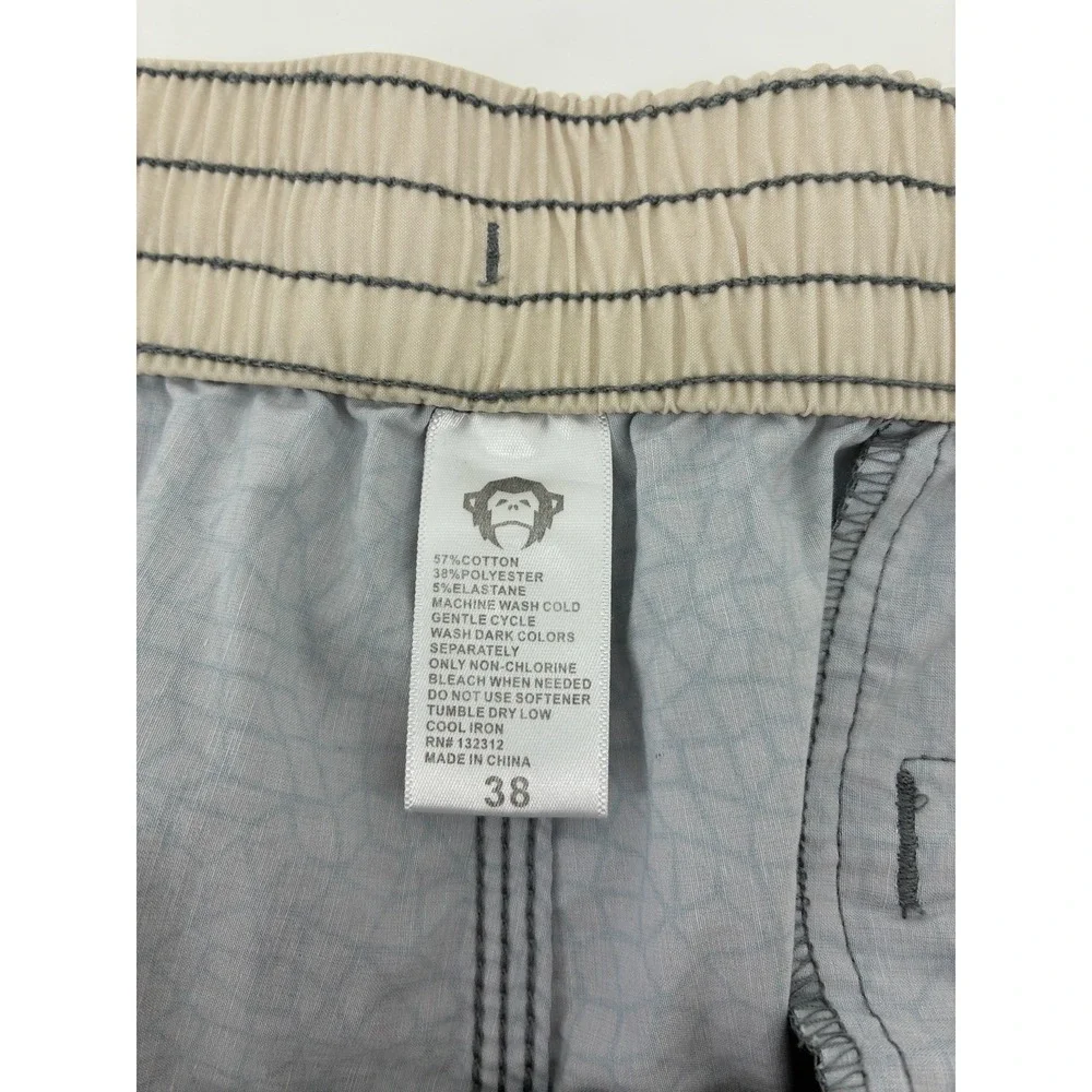 Howler‎ Brothers Mens Grey Geometric Board Shorts Swim Trunks Size 38 Drawstring